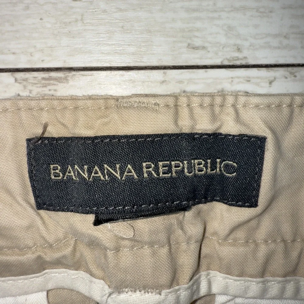 Banana Republic Pants Mens 34x30 Beige Canvas Chino Adjustable Waist Straight